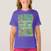 熱狂する考える孤児の黒い引用文の始めはGENです Tシャツ (正面)