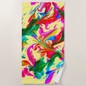 熱狂する色 ビーチタオル (正面)