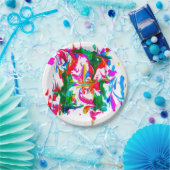 熱狂する色 ペーパープレート (パーティー)