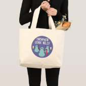 熱狂する雪だるま! ラージトートバッグ (正面(商品))
