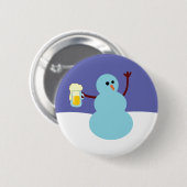 熱狂する雪だるま! 缶バッジ (正面&裏面)