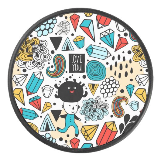 熱狂する頭 アイスホッケーパック (正面)