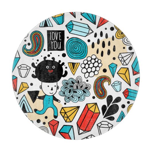 熱狂する頭 カッティングボード (正面)