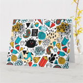 熱狂する頭 カード (黄色い花)