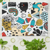 熱狂する頭 キッチンタオル (折り畳み)