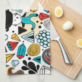 熱狂する頭 キッチンタオル (四つ折り)