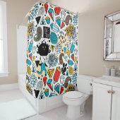 熱狂する頭 シャワーカーテン (インサイチュ)