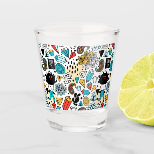 熱狂する頭 ショットグラス (正面)