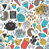 熱狂する頭 シール (正面)