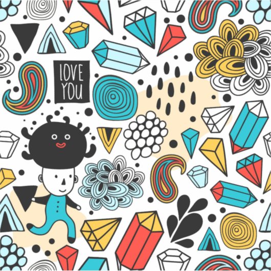 熱狂する頭 シール (正面)