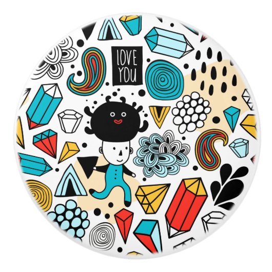 熱狂する頭 セラミックノブ (正面)