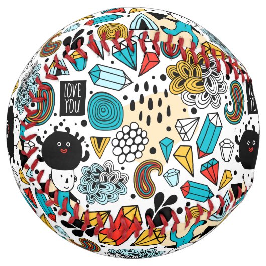 熱狂する頭 ソフトボール (正面左)