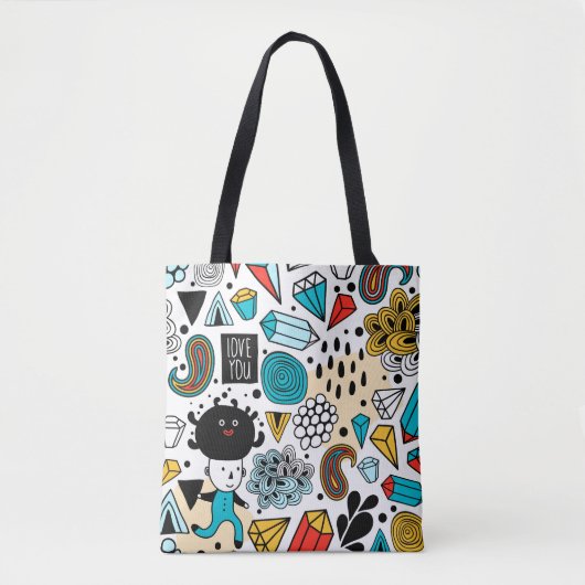 熱狂する頭 トートバッグ (正面)