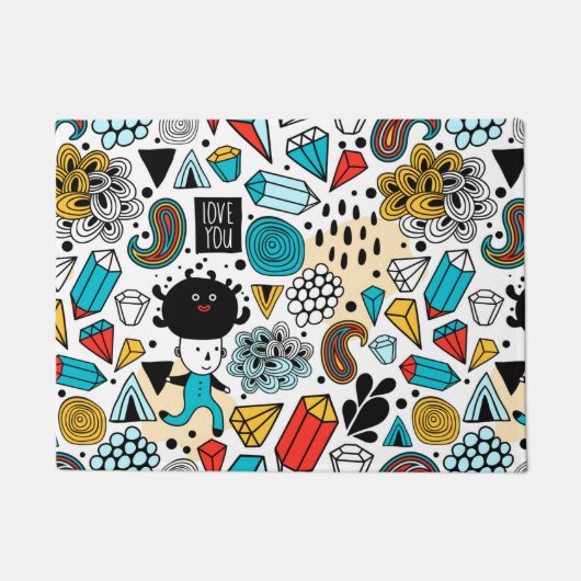 熱狂する頭 ドアマット (正面)