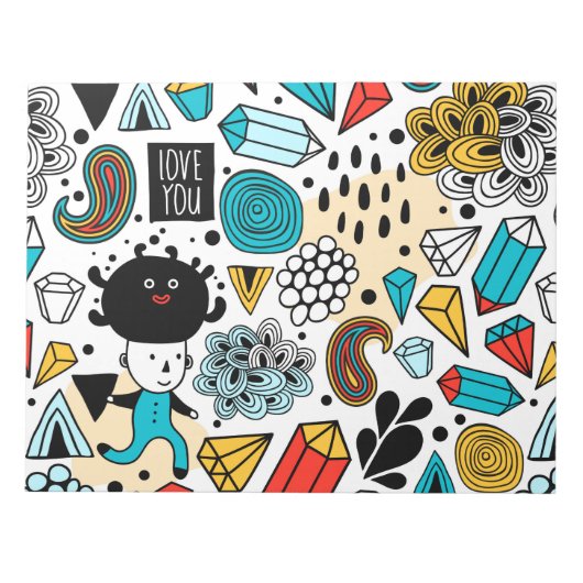 熱狂する頭 ノートパッド (正面)