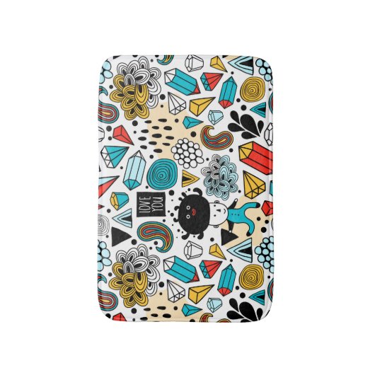 熱狂する頭 バスマット (正面縦)