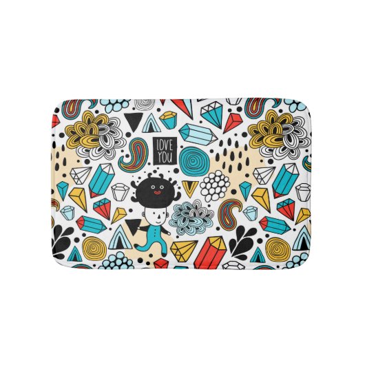 熱狂する頭 バスマット (正面)