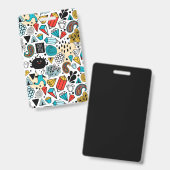 熱狂する頭 バッジ (Front & Back)