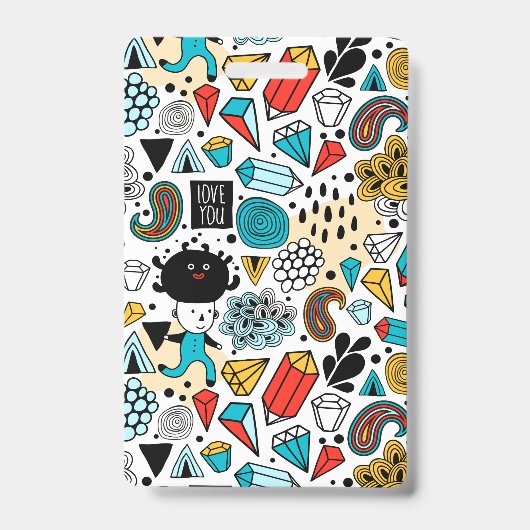 熱狂する頭 バッジ (Front)