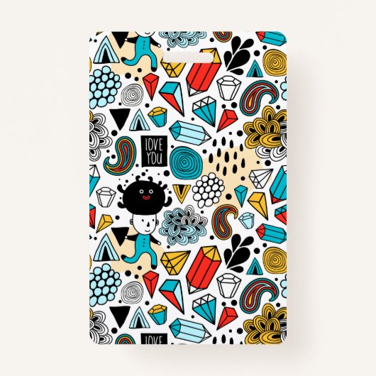 熱狂する頭 バッジ (正面)