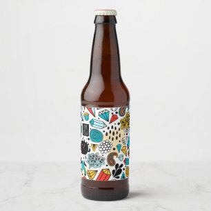 熱狂する頭 ビールラベル
