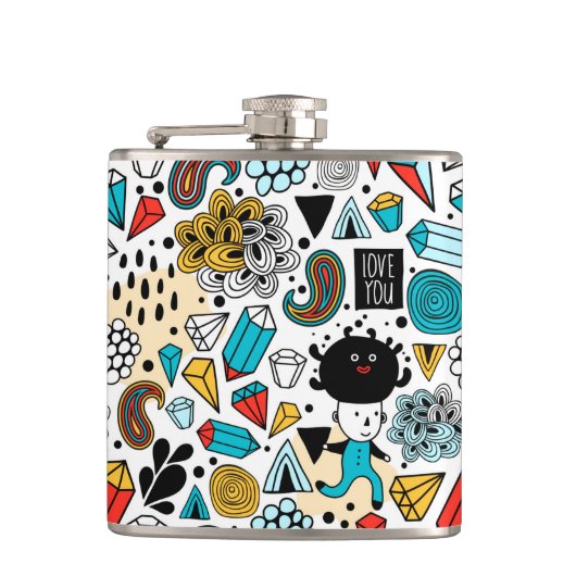 熱狂する頭 フラスク (正面)