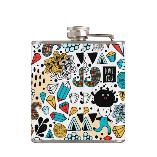 熱狂する頭 フラスク (裏面)