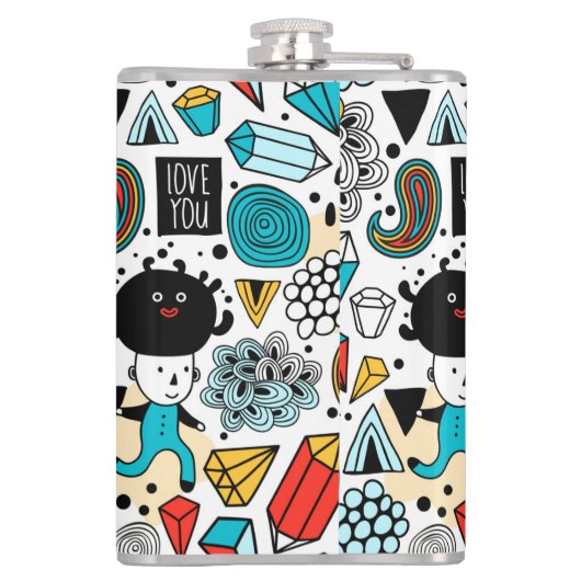 熱狂する頭 フラスク (裏面)