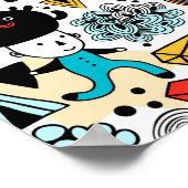 熱狂する頭 ポスター (角)