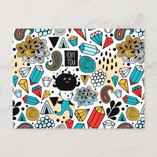 熱狂する頭 ポストカード (正面)