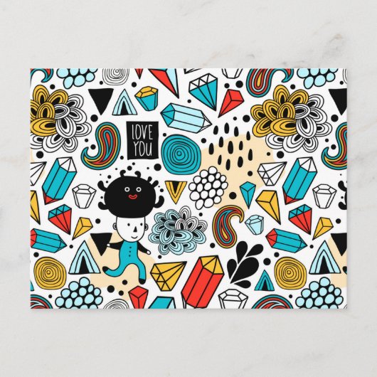 熱狂する頭 ポストカード (正面)