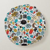 熱狂する頭 ラウンドクッション (裏面)