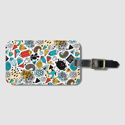 熱狂する頭 ラゲッジタグ (正面横)