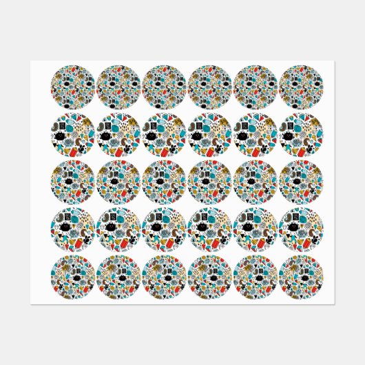 熱狂する頭 ラベル (シート)