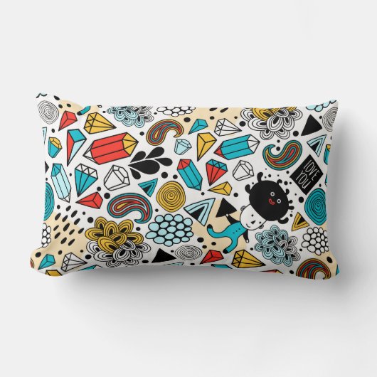 熱狂する頭 ランバークッション (正面)