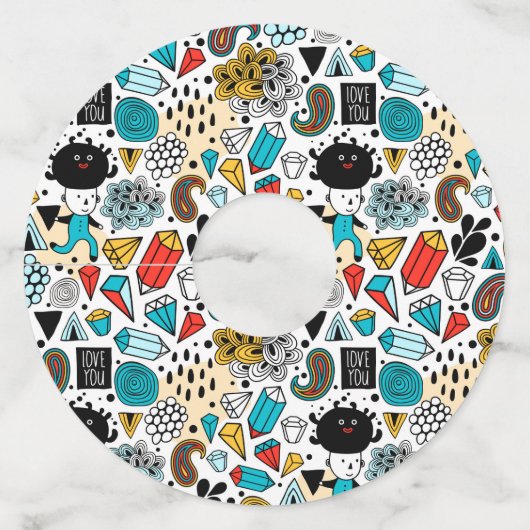 熱狂する頭 ワイングラスタグ (正面)