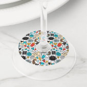 熱狂する頭 ワイングラスタグ (クローズアップ)