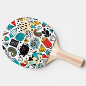 熱狂する頭 卓球ラケット (横)