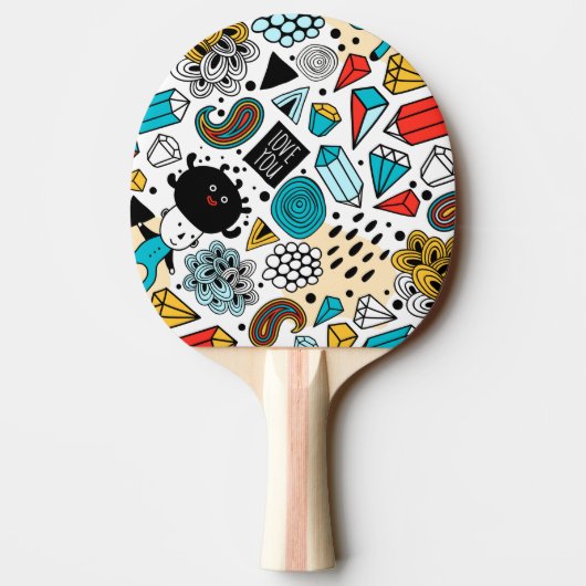 熱狂する頭 卓球ラケット (裏面)