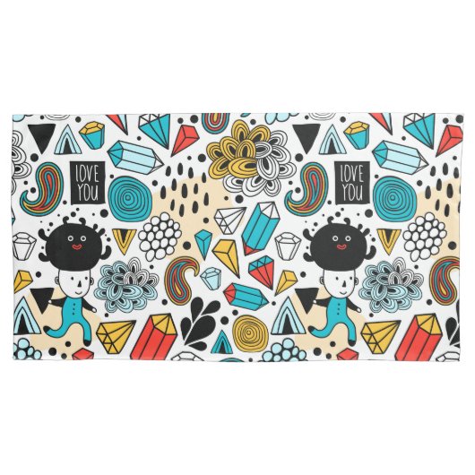 熱狂する頭 枕カバー (正面)