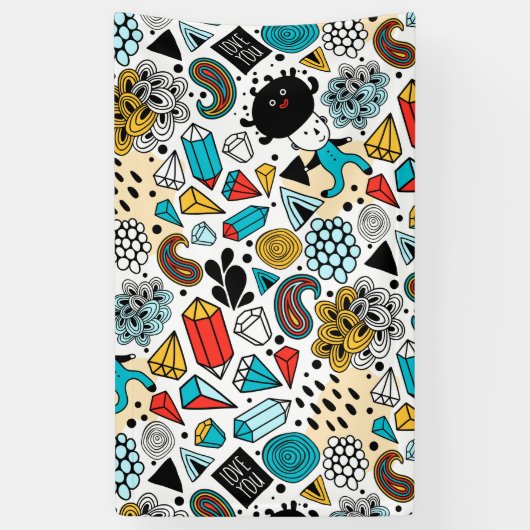 熱狂する頭 横断幕 (縦)