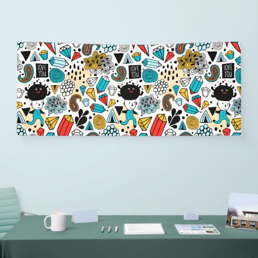 熱狂する頭 横断幕 (トレードショー)