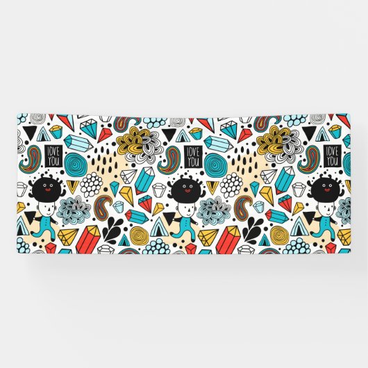 熱狂する頭 横断幕 (横)