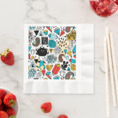 熱狂する頭 縁ありランチョンナプキン (インサイチュ)