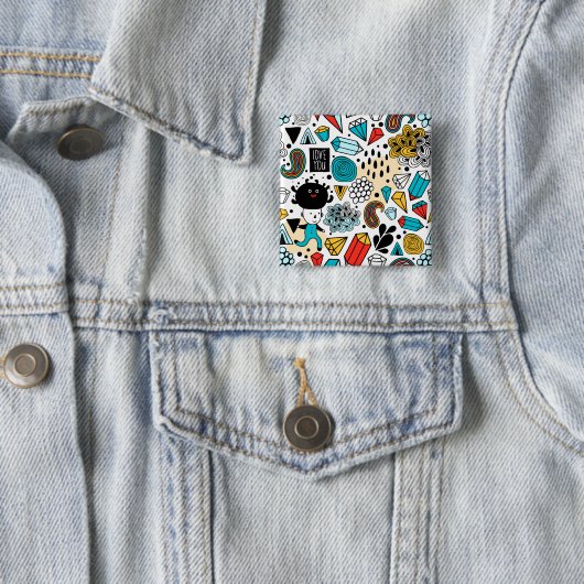 熱狂する頭 缶バッジ (インサイチュ)