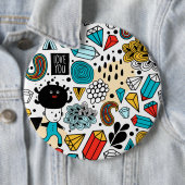 熱狂する頭 缶バッジ (インサイチュ)