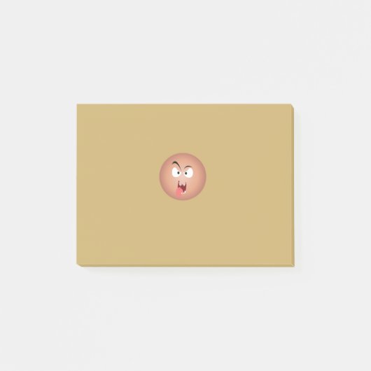 熱狂する顔のPost-it®ノート ポストイット (正面)