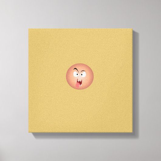 熱狂する顔キャンバスプリント キャンバスプリント (正面)