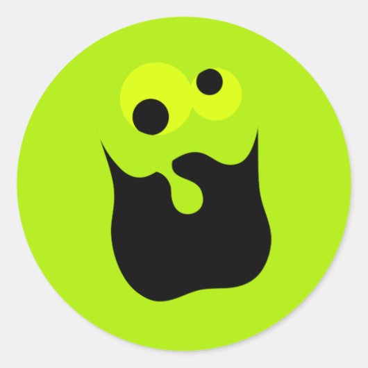 熱狂する顔シール ラウンドシール (正面)