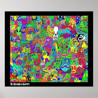 熱狂する顔ポスター ポスター